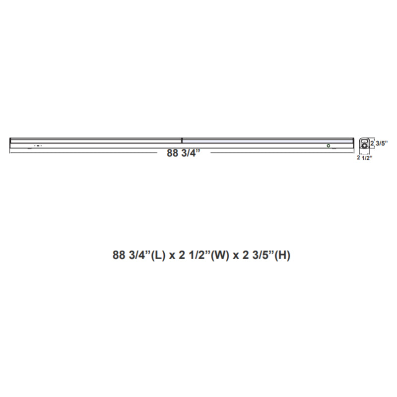 LSS 8FT 65W LED Strip Light, CCT/Wattage Selectable, 8800 Lumens, Dimmable, 120-277V