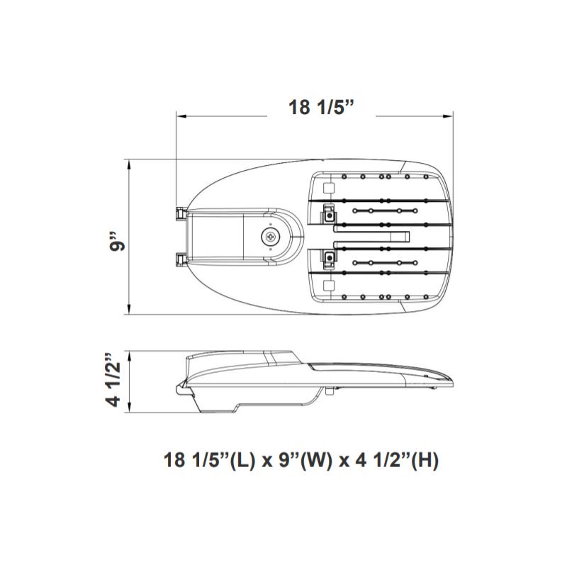STL2 80W LED Street/Roadway Light With NEMA Twist-Lock Photocell Socket, 5000K