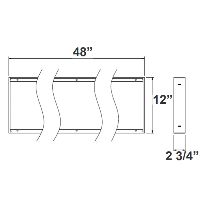LPNG-SRFC-1X4 Surface Mounting Kit For 1X4 Panel