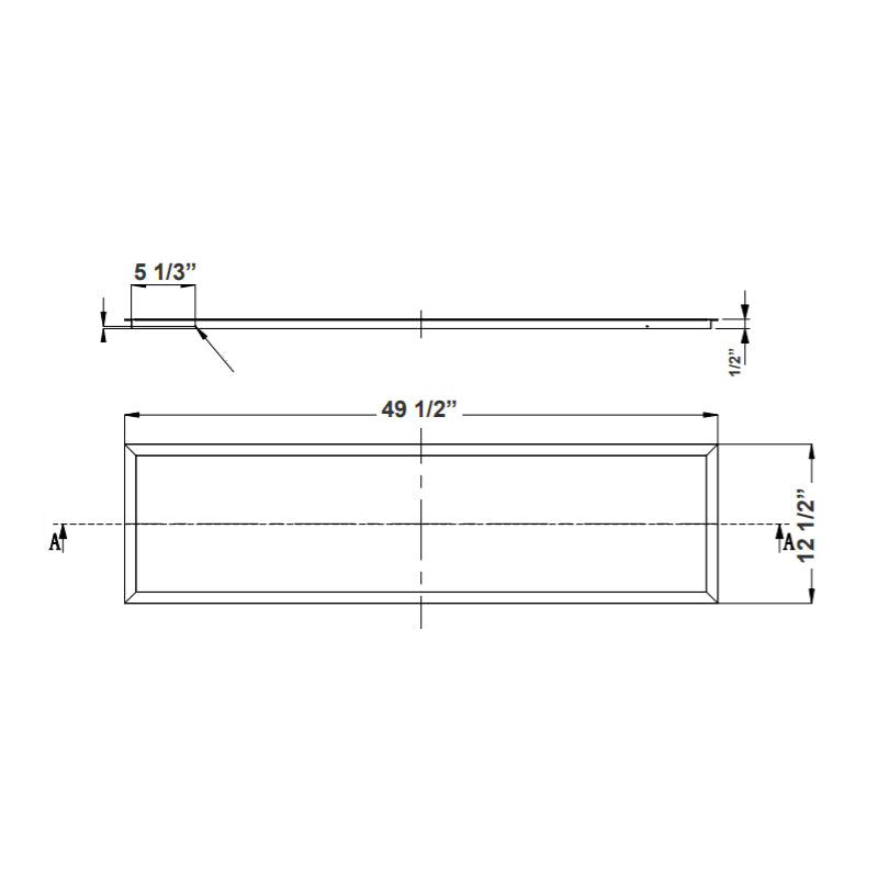 LPNG-RMK-1X4 Recessed Mounting Flange Kit For 1X4 Panel