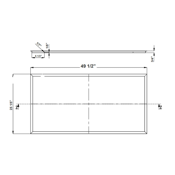 LPNG-RMK-2X4 Recessed Mounting Flange Kit For 2X4 Panel