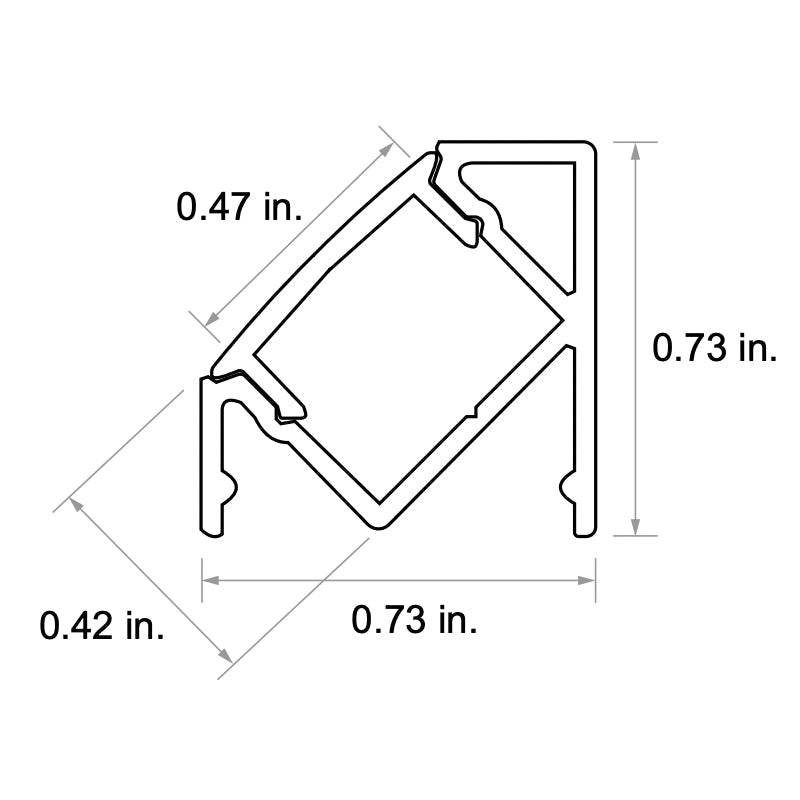 CHROMAPATH 96" Bundle Channel, 45º Deco