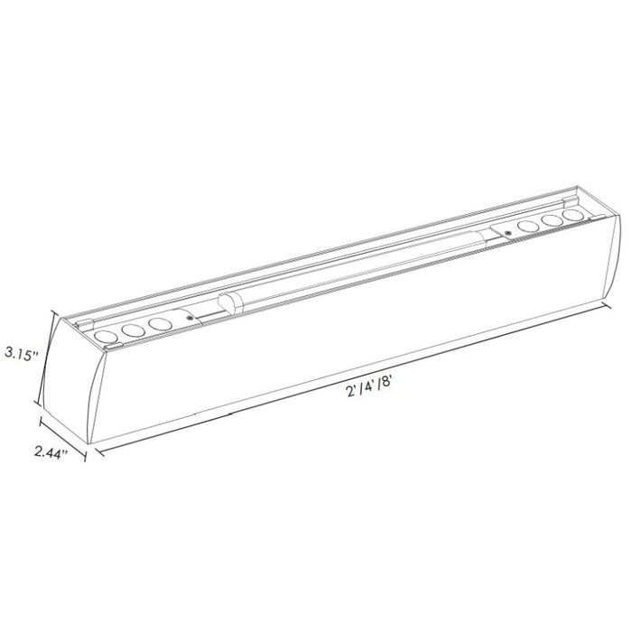E1LAL4 4-ft 40W LED Linear Architectural, CCT Selectable