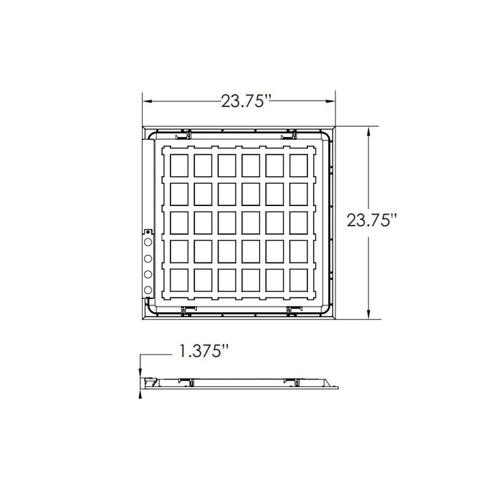 E2BPL2 2x2 LED Back-Lit Flat Panel, Selectable CCT & Wattage, Dimmable 120-347V