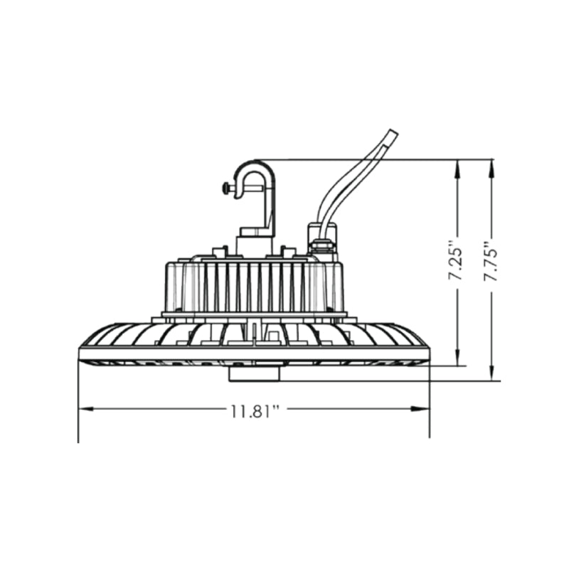 E3HBC 150W LED UFO High Bay, 5000K 20250 Lumens Dimmable 120-277V