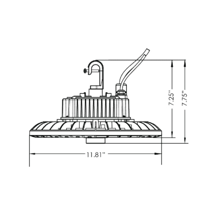 E3HBC 150W LED UFO High Bay, 5000K 20250 Lumens Dimmable 120-277V