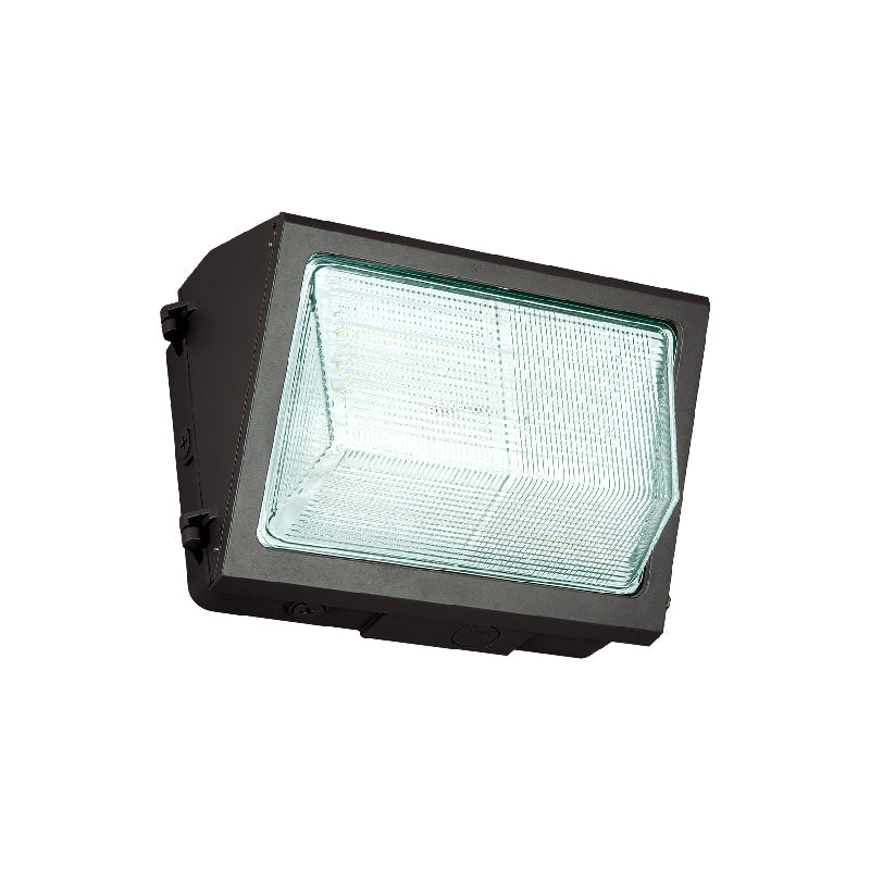 E3WPA 70W LED Wall Pack, 9100 Lumens 4000K, Dimmable, 120-277V, Bronze