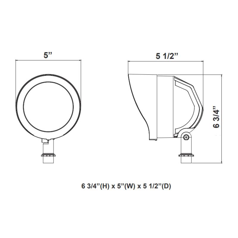 GL 12W LED Garden Flood Light, 5000K