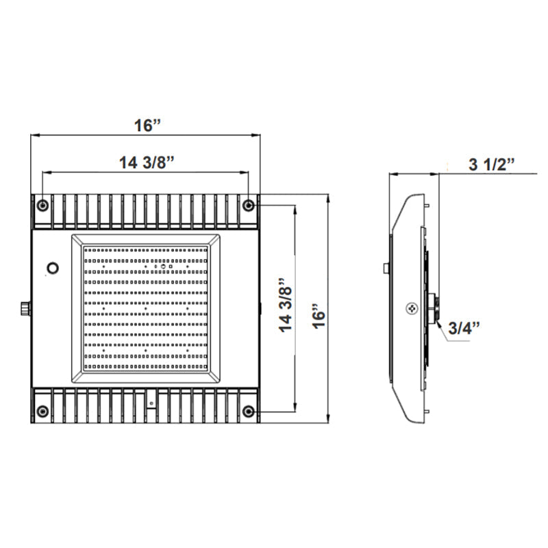 GSX 80W/100W/120W/150W LED Surface Mount Canopy Light