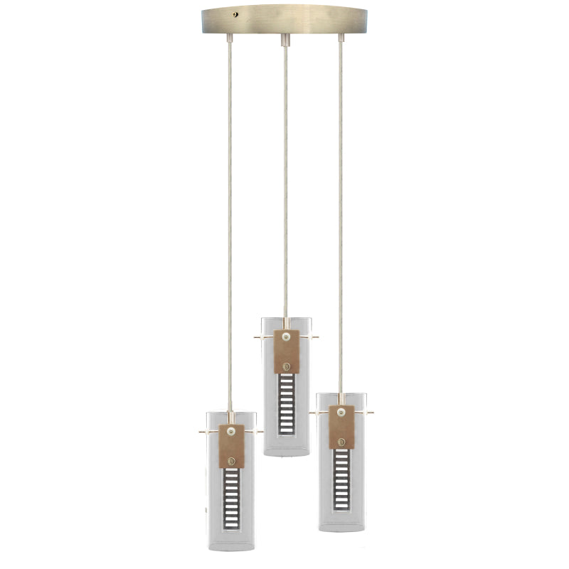 LCFH 3-lt LED Pendant with Round Canopy, CCT