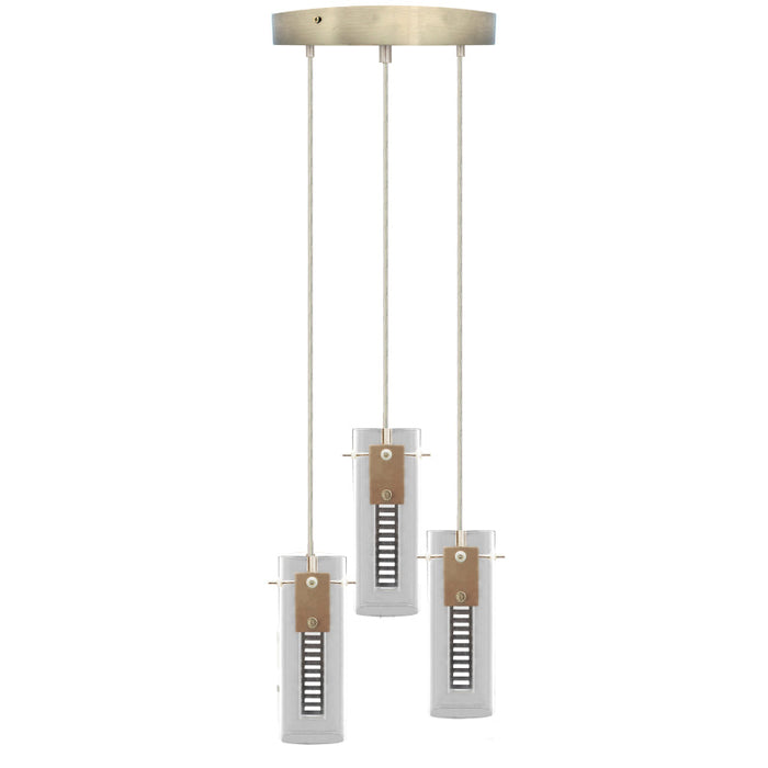 LCFH 3-lt LED Pendant with Round Canopy, CCT