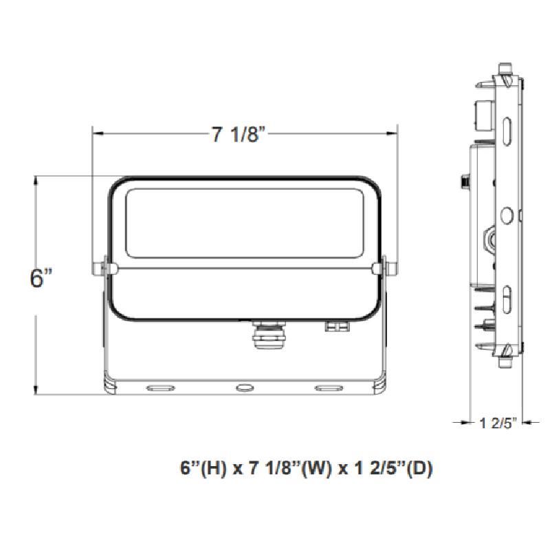 LFE 15W LED Flood Light with U Bracket, 5000K