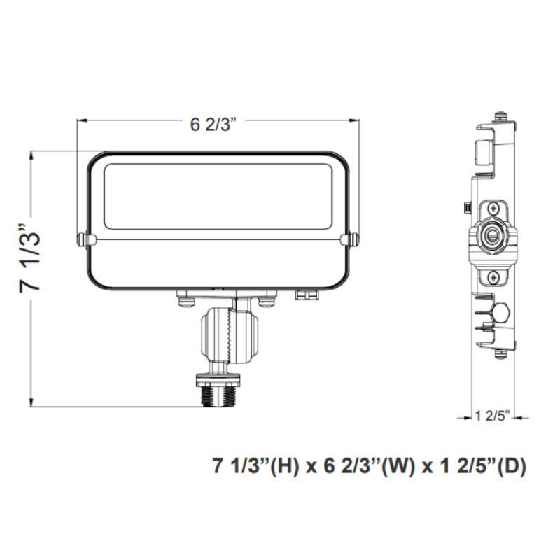 LFE 15W LED Flood Light with 1/2" Knuckle, 5000K