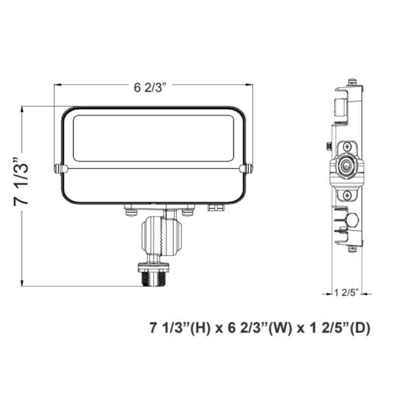 LFE 15W LED Flood Light with 1/2" Knuckle, 4000K