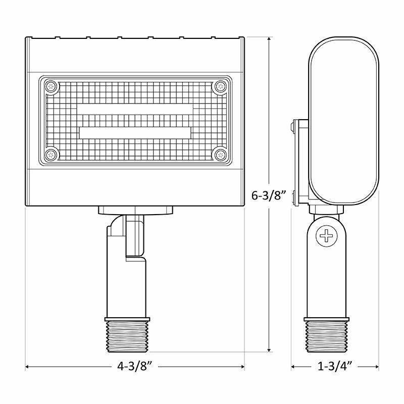 LFX-XS 15W LED Extra Small Flood Light with Knuckle, 5000K