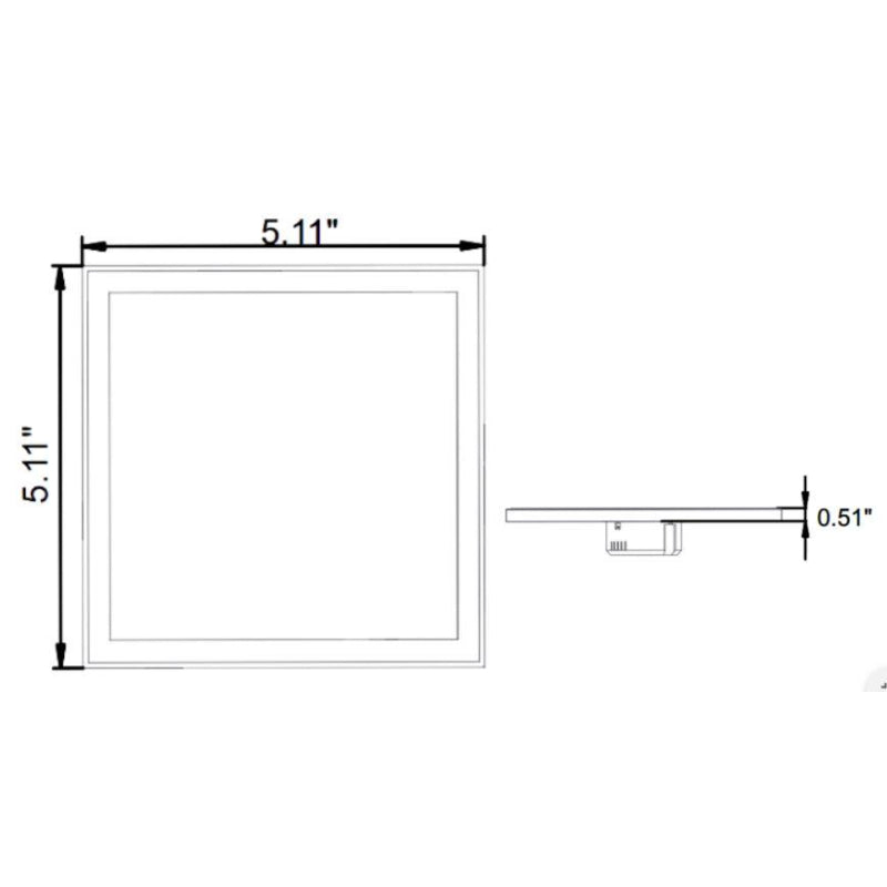 LPS-S4 10W LED Surface Mount Panel, 4000K