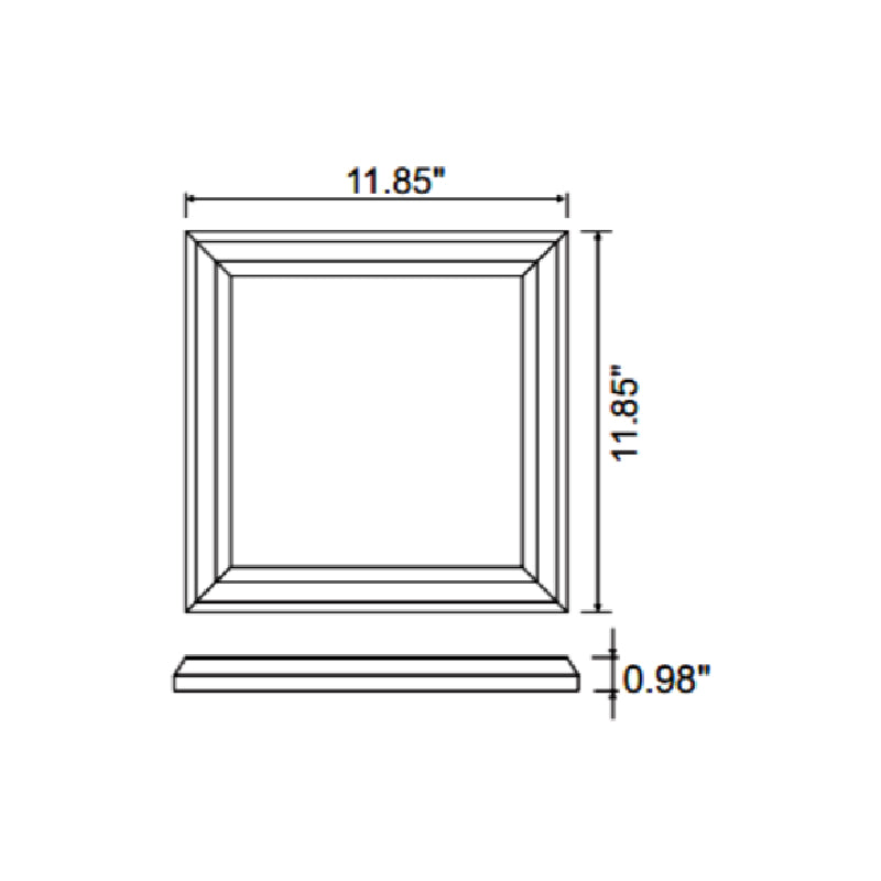 LPS 1x1 18W LED Surface Mount Panel, 5000K
