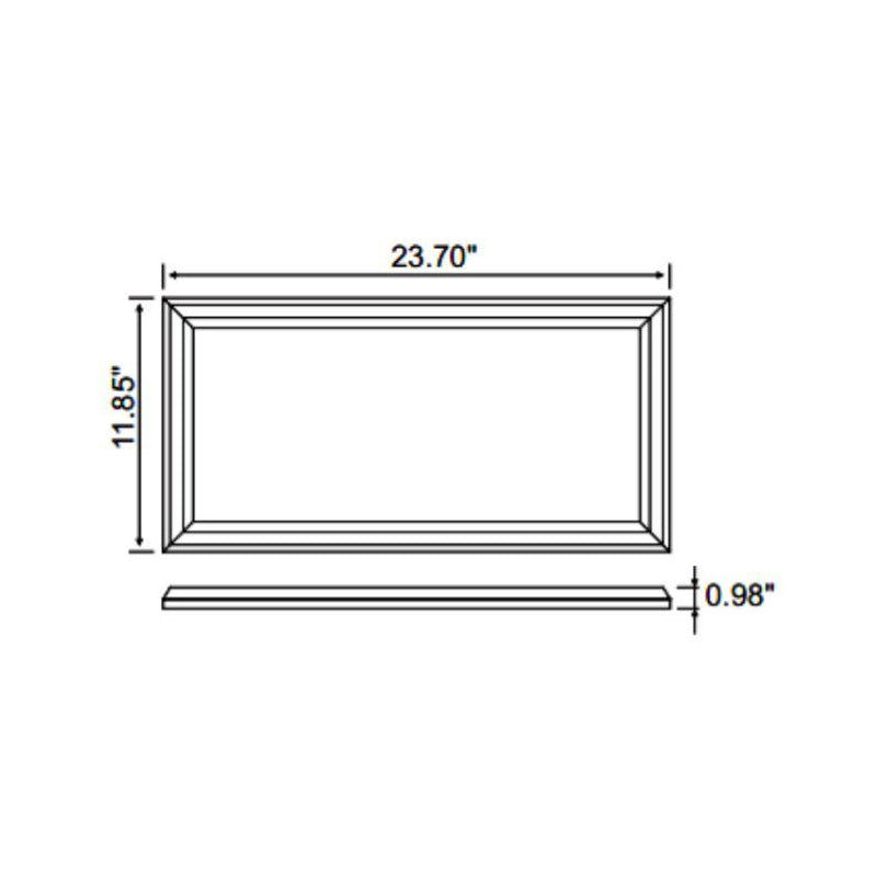 LPS 1x2 25W LED Surface Mount Panel, 3000K
