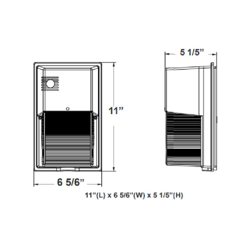 LSWX 20W LED Non-Cutoff Wall Pack with Photocell
