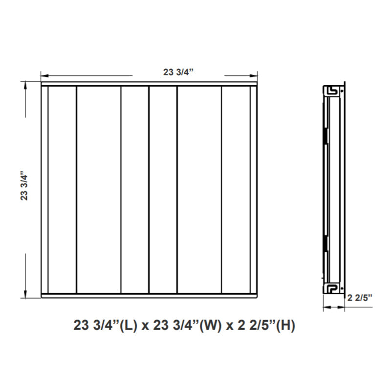 LTRD 2X2 25W/30W/35W LED Dual Lens Troffer, CCT Selectable, Up t0 4375 Lumens, Dimmable, 120-277V