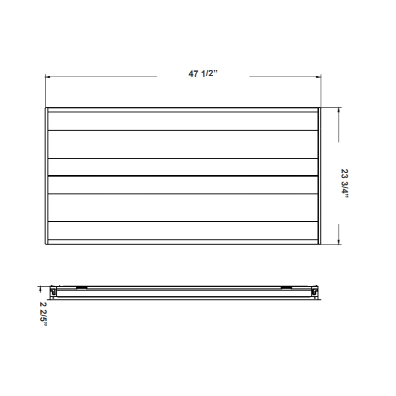 LTRD 2X4 30W/40W/50W LED Dual Lens Troffer, CCT Selectable, Up to 6250 Lumens, Dimmable, 120-277V