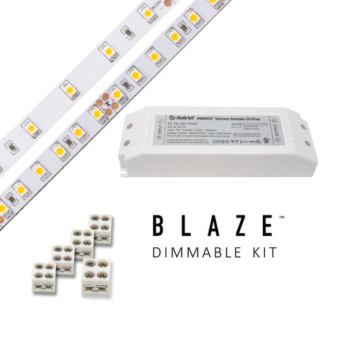 Diode LED Blaze 24V LED Retail Tape Light Kits, OMNIDRIVE Power Supply, 100lm