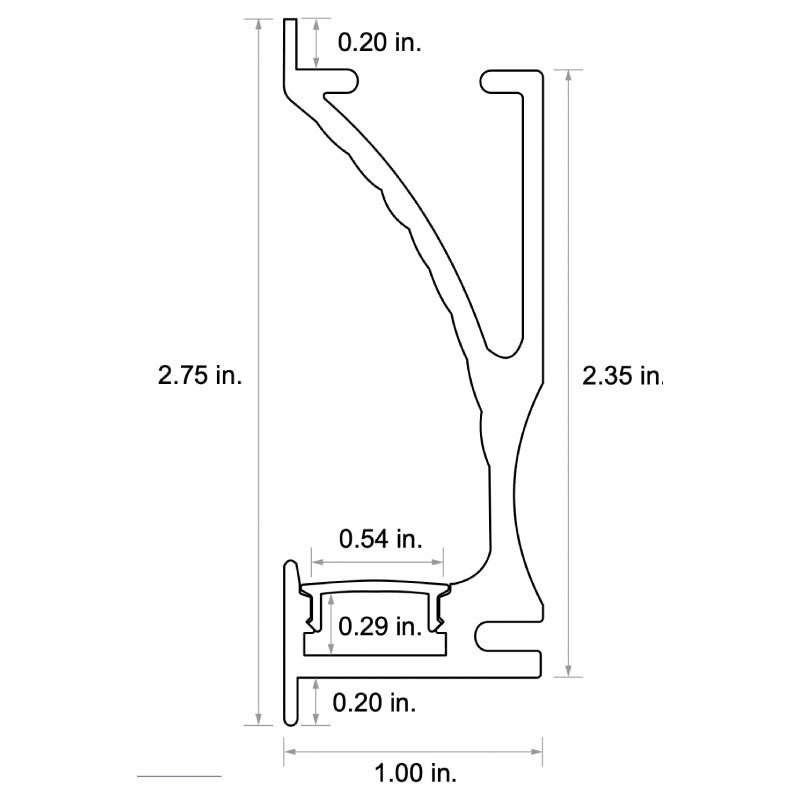 CHROMAPATH 96" Bundle Channel, Reflector
