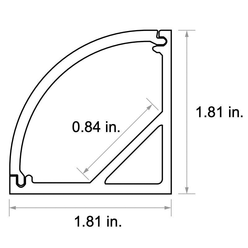 CHROMAPATH 48" Bundle Channel, 20mm Rounded Corner