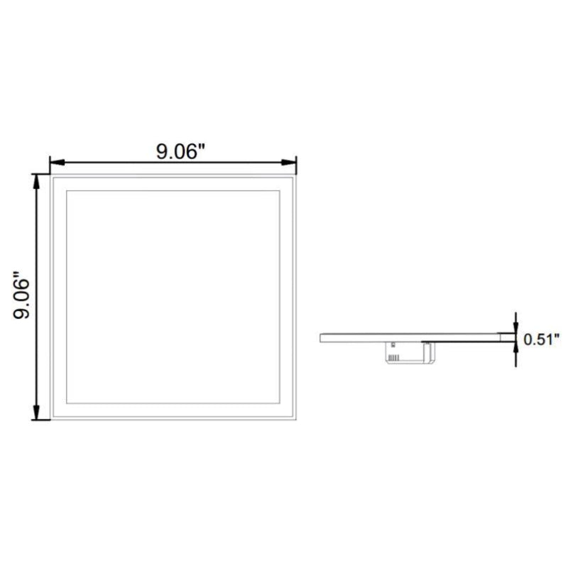 LPS-S8 16W LED Surface Mount Panel, 3000K
