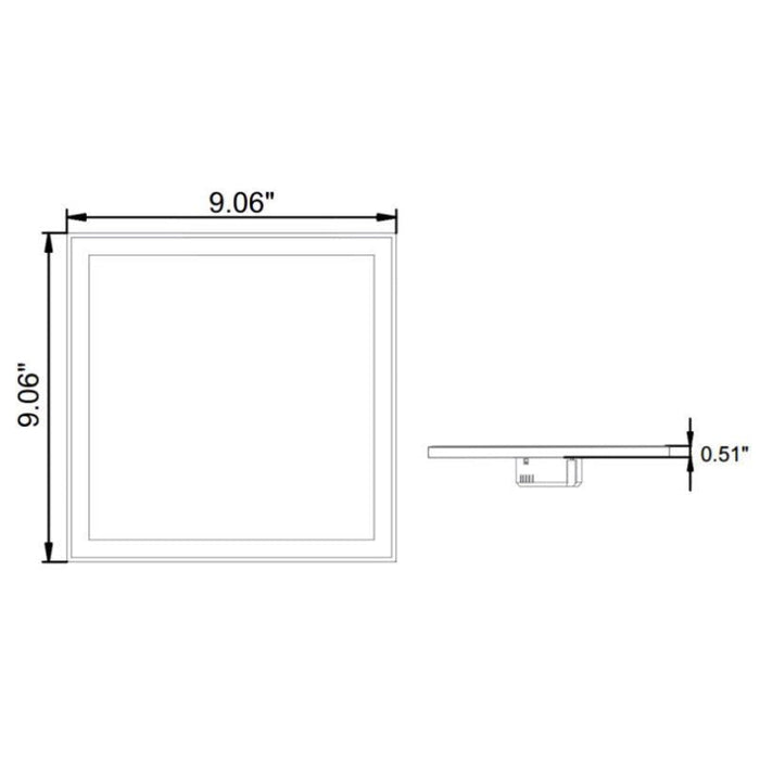 LPS-S8 16W LED Surface Mount Panel, 4000K