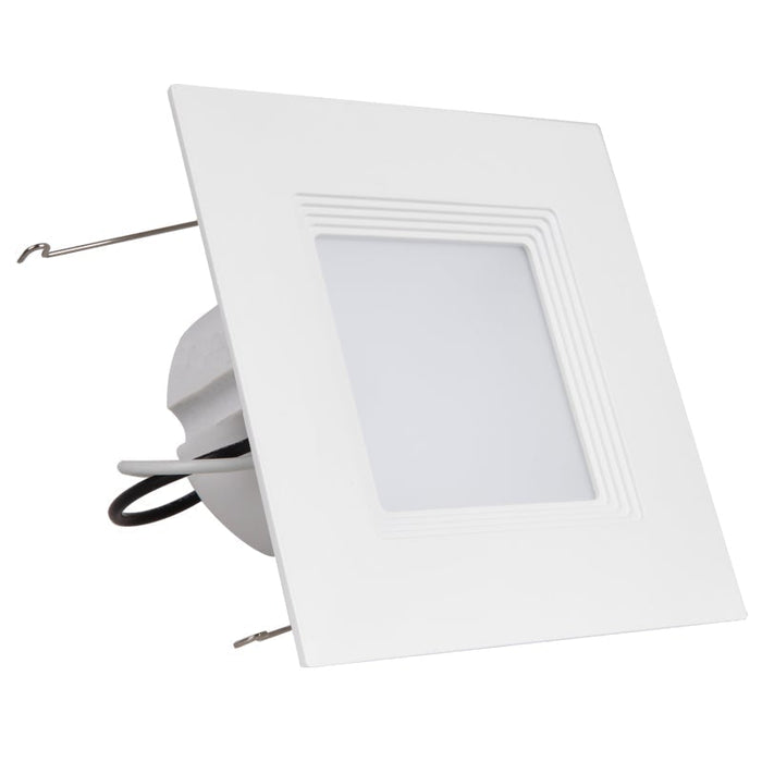SDL6-BF 5/6" LED Square Recessed Downlight with Baffle Trim, 5000K