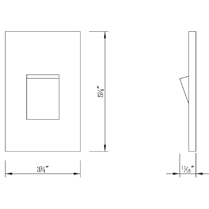 SLT-B LED Step Light Vertical Face Plate