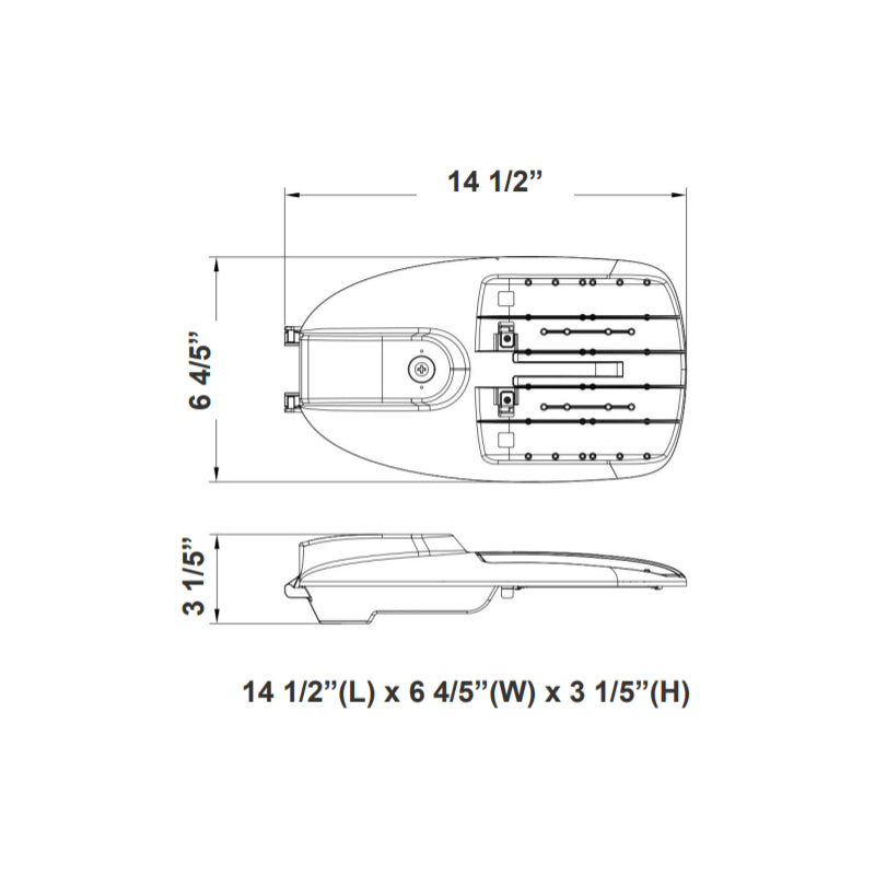 STL2 50W LED Street/Roadway Light With NEMA Twist-Lock Photocell Socket, 3000K