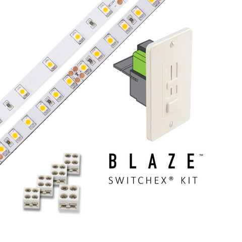 Diode LED Blaze 24V LED Tape Light Kits, Switchex Power Supply, 200lm