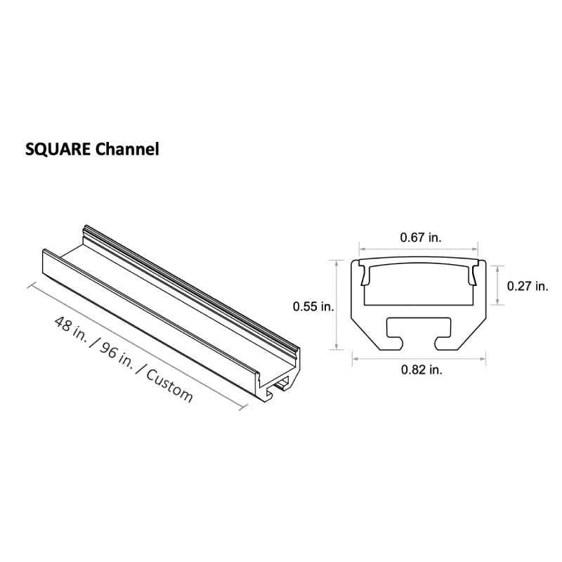 CHROMAPATH 96" Builder Channels, Square