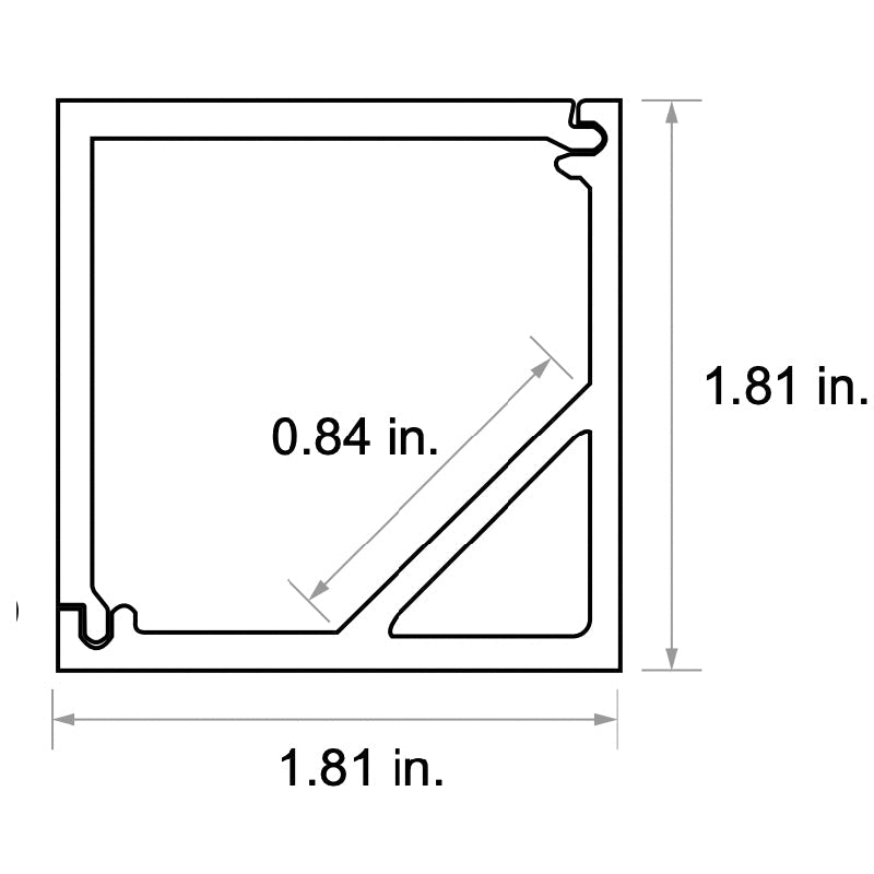 CHROMAPATH 48" Bundle Channel, 20mm Square Corner