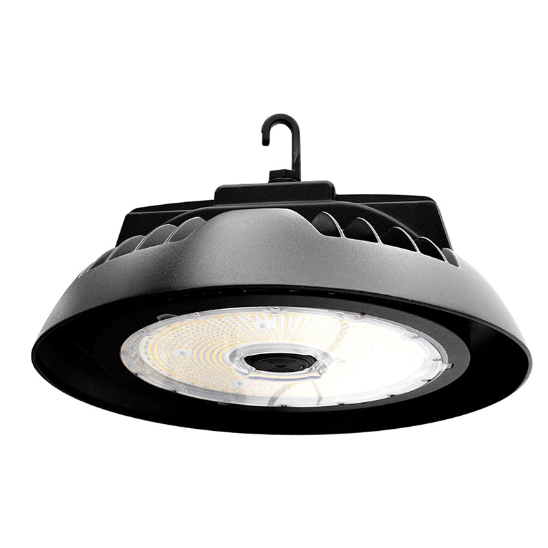 UHX LED UFO High Bay, Wattage Selector, Up to 21000 Lumens 4000K, Dimmable, 120-277V, Black