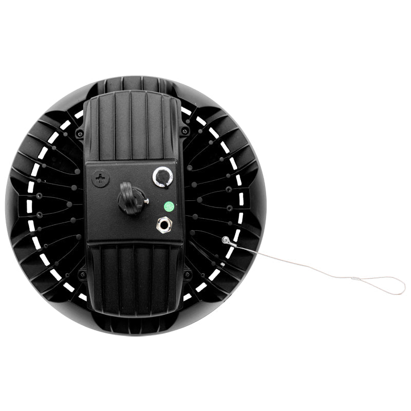 UHX LED UFO High Bay, Wattage Selector, Up to 21000 Lumens 4000K, Dimmable, 120-277V, Black