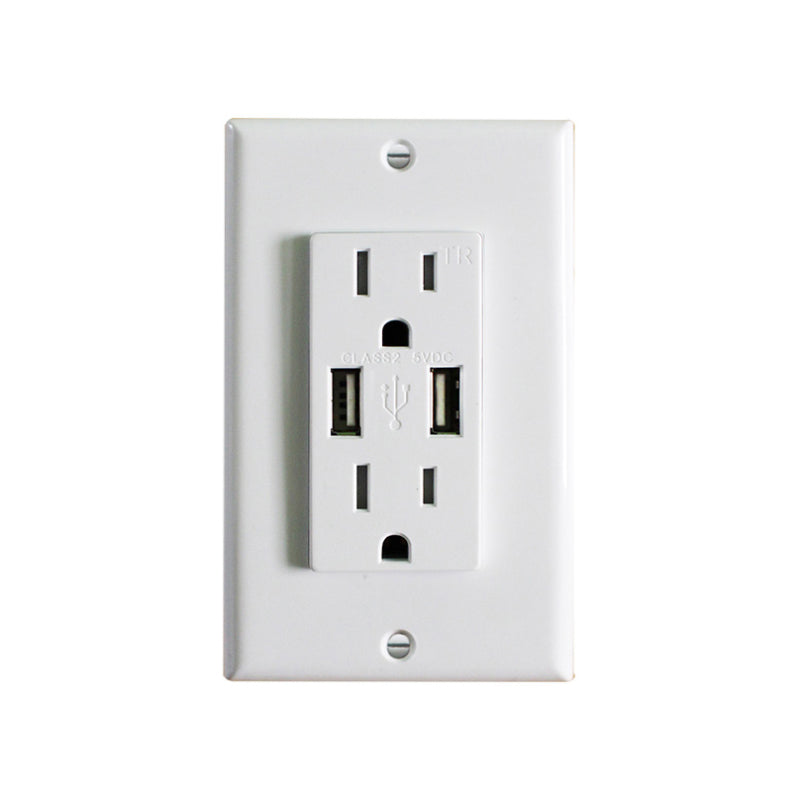 USB2-15TR 15A Receptacle with 2 USB Ports