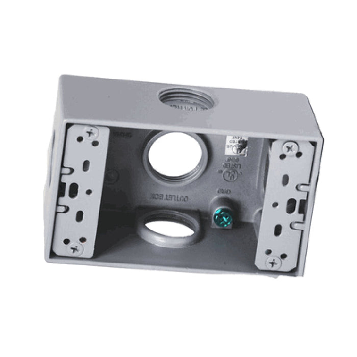 W1B50-5X One-Gang Weatherproof Box, 1/2" Trade, 5 Outlet Holes