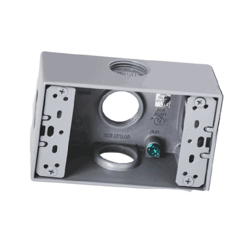 Westgate W1B50-5X One-Gang Weatherproof Box, 1/2" Trade, 5 Outlet Holes