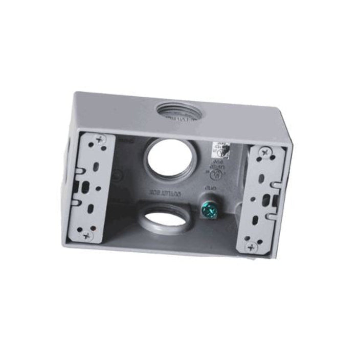 W1B75-5X One-Gang Weatherproof Box, 3/4" Trade, 5 Outlet Holes