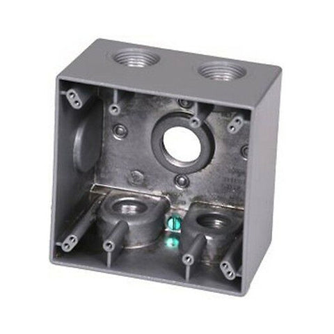 Westgate W2DB50-5 Two-Gang Deep Box, 1/2" Trade Size, 5 Outlet Holes