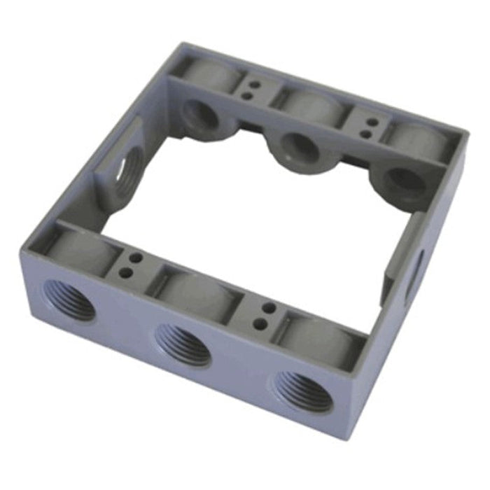 W2XB50-8 Two-Gang Extension Box, 1/2" Trade Size, 8 Outlet Holes
