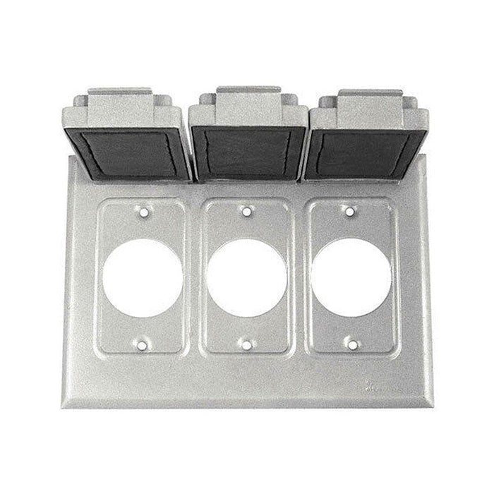 W3C-3S Three-Gang 3 Single Receptacles Cover