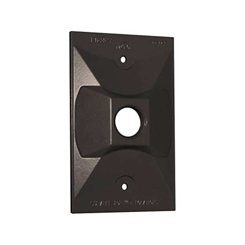 WRE-1 One Gang Rectangular Cover, 1/2" Trade Size, 1 Outlet Hole