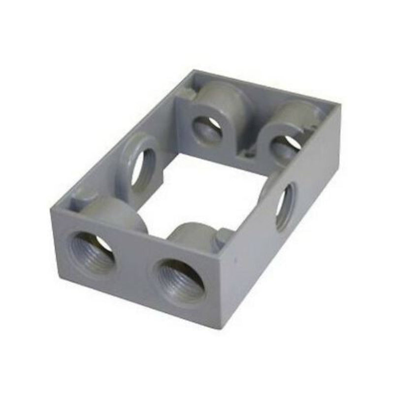 WXB50-6 One Gang Extension Box, 1/2" Trade Size, 6 Outlet Holes