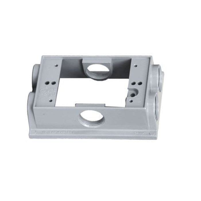 WXF50-6 One Gang Flanged Extension Box, 1/2" Trade Size, 6 Outlet Holes
