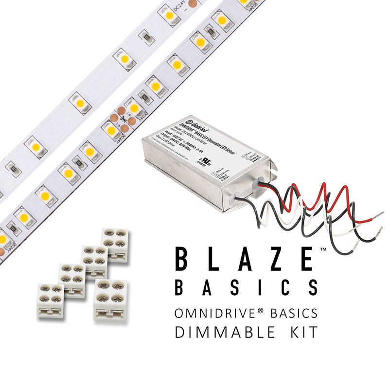 Blaze Basics 24V LED Tape Light Kits, OMNIDRIVE BASICS Power Supply, 2 ...