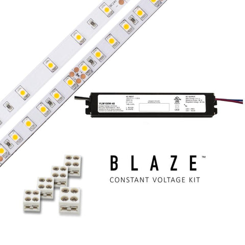 Diode LED Blaze 24V LED Tape Light Kits, Constant Voltage Power Supply, 100lm
